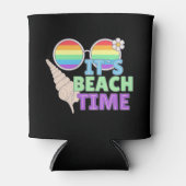Het is Beach Time Blikjeskoeler (Voorkant)