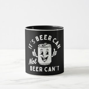 Het is Beer Can Not Beer Can't Funny Party Drink Mok