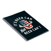 Het is Beer Can Not Beer Can't Funny Party Drink Notitieboek (Rechterzijde)
