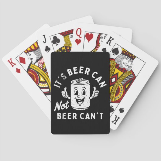 Het is Beer Can Not Beer Can't Funny Party Drink Pokerkaarten (Achterkant)