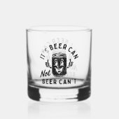 Het is Beer Can Not Beer Can't Funny Party Drink Whisky Glas (Voorkant)
