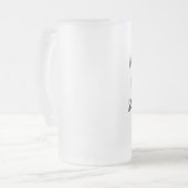 Het is Beer O'Clock ergens waar Funny  Monogram Matglas Bierpul (Voorkant links)