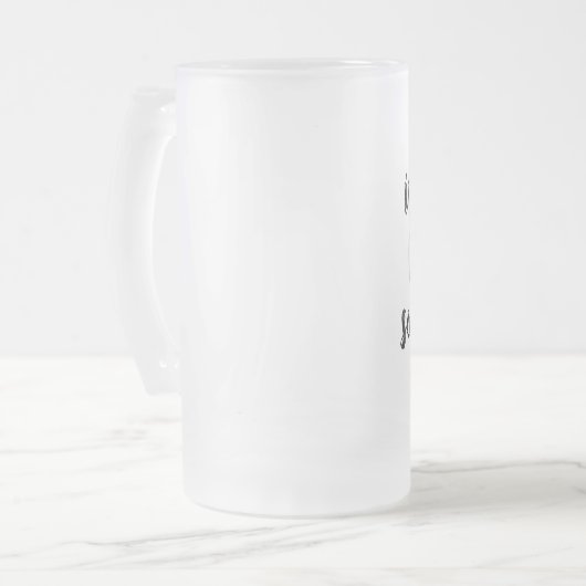Het is Beer O'Clock ergens waar Funny  Monogram Matglas Bierpul (Voorkant links)