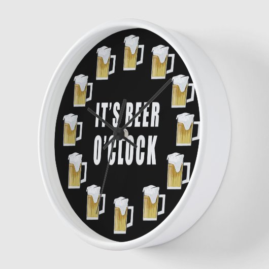 Het is Beer O'clock - Grappig klokontwerp (Hoek)