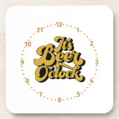 Het is Beer O'Clock op een Bier Onderzetter (Voorkant)