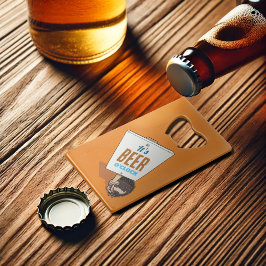 Het is Beer O'Clock Schattige Funny Hedgehog Carto Kredietkaart Flessenopener