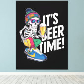 Het is Beer Time Canvas Afdruk (Insitu (Houten vloer))