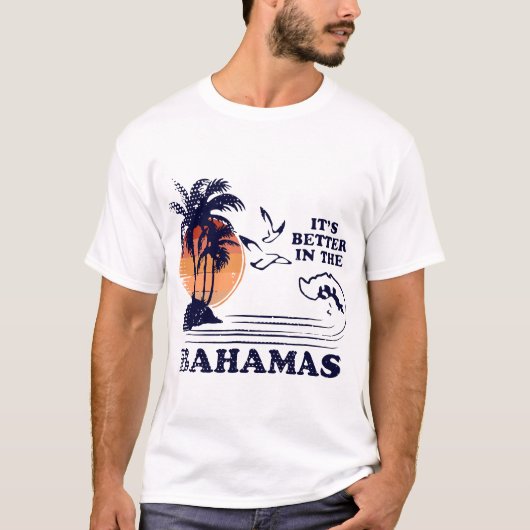 het is beter in het kamp van bahamas t-shirt (Voorkant)