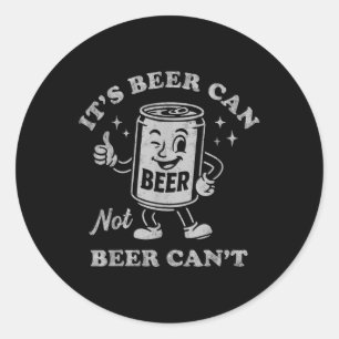 Het is bier kan geen bier kan leuk drinken vrouwen ronde sticker