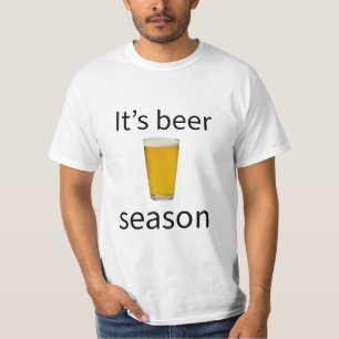 Het is bier seizoen Funny bierliefhebber grafisch T-shirt
