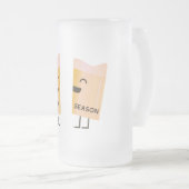 Het is bier seizoen matglas bierpul (Voorkant rechts)