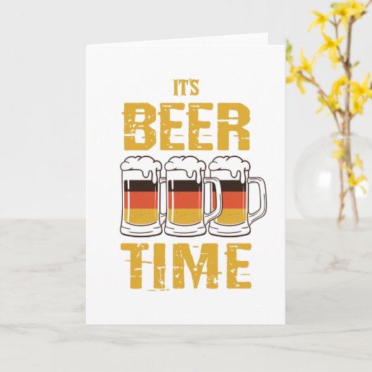 Het is biertijd kaart (Gele Bloem)