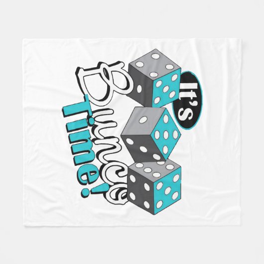 Het is Bunco tijd! Fleece Deken (Voorkant (Horizontaal))
