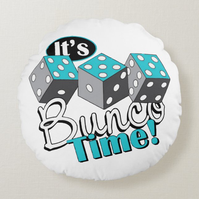 Het is Bunco-tijd! Rond Kussen (Voorkant)