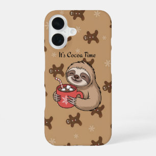 Het is Cocoa Tijd   Cute Cozy Hoesje iPhone 16 Hoesje