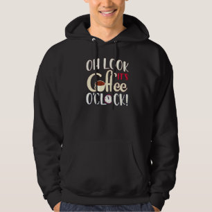 Het is Coffee O-klok Cafe Graphic Alarm Ticking 1 Hoodie