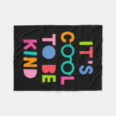 Het is cool om aardig te zijn fleece deken (Voorkant (Horizontaal))