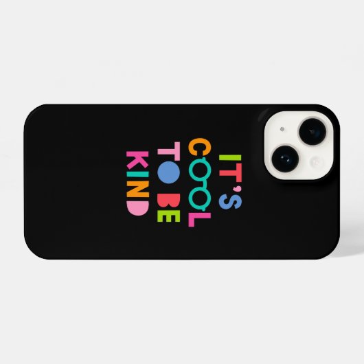 Het is cool om aardig te zijn iPhone hoesje (Achterkant horizontaal)