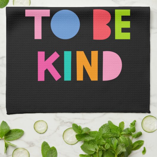 Het is cool om aardig te zijn theedoek (Gevouwen)