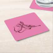 Het is Cupid Romantic Vierkante Kartonnen Onderzetter (Schuin)