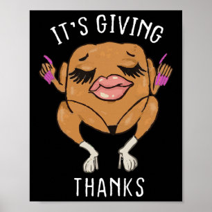 Het is Dankbare Kalkoen Grappige Thanksgiving Meme Poster