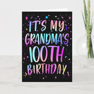 Het is de 100ste verjaardag van mijn oma Kleurrijk Kaart