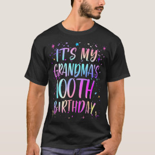 Het is de 100ste verjaardag van mijn oma Kleurrijk T-shirt