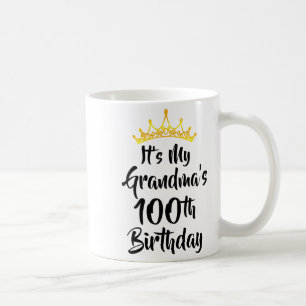 Het is de 100ste verjaardag van mijn oma Kroon Gel Koffiemok