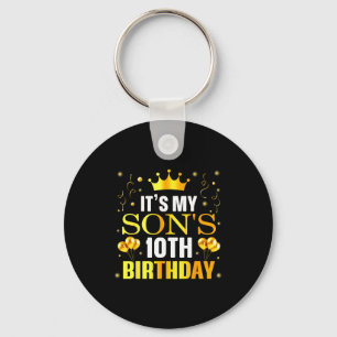 Het is de 10e verjaardag van mijn zoon Gefelicitee Sleutelhanger