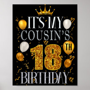 Het is de 18e verjaardag van mijn neef Gefelicitee Poster