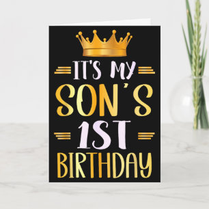 Het is de 1e verjaardag van mijn zoon, gefelicitee kaart