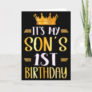 Het is de 1e verjaardag van mijn zoon Gefeliciteer Kaart