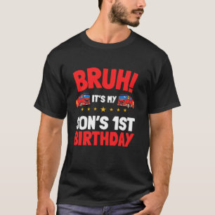 Het is de 1e verjaardag van My Son Fire Truck Litt T-shirt