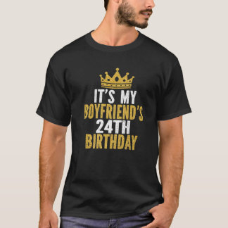 Het is de 24e verjaardag van mijn vriend, 24 jaar t-shirt