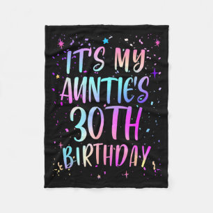 Het is de 30e verjaardag van mijn tante Kleurrijke Fleece Deken