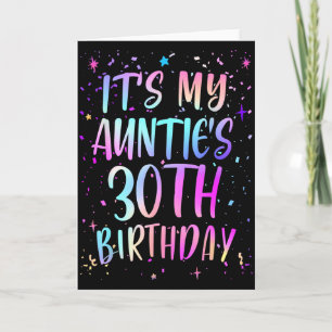 Het is de 30e verjaardag van mijn tante Kleurrijke Kaart