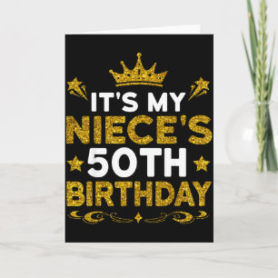 Het is de 50e verjaardag van mijn nicht Verjaardag Kaart