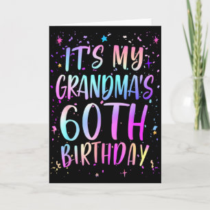 Het is de 60e verjaardag van mijn oma Kleurrijke G Kaart