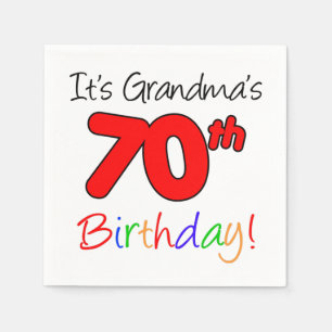 Het is de 70e verjaardag van oma Napkins Servet