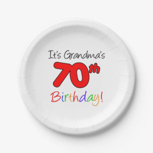 Het is de 70ste Borden van de Birthday Party van o Papieren Bordje