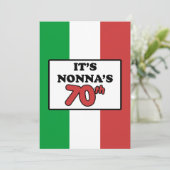 Het is de 70ste verjaardag van Nonna's Italiaanse  Kaart (Staand voorkant)