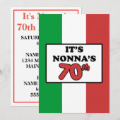 Het is de 70ste verjaardag van Nonna's Italiaanse  Kaart (Voorkant / Achterkant)