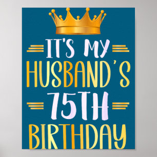 Het is de 75e verjaardag van de man Gelukkige Illu Poster