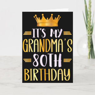 Het is de 80ste verjaardag van mijn oma Gefelicite Kaart