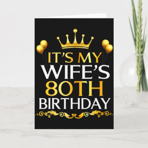Het is de 80ste verjaardag van mijn vrouw Gefelici Kaart