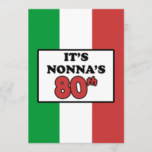 Het is de 80ste verjaardag van Nonna's Italiaanse  Kaart