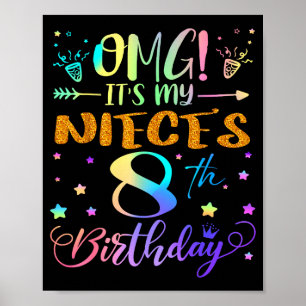 Het is de 8e verjaardag van mijn zus Gefeliciteerd Poster