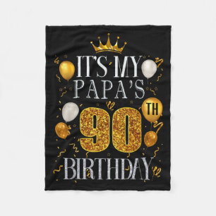 Het is de 90ste verjaardag van mijn papa Gefelicit Fleece Deken