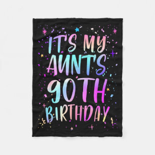 Het is de 90ste verjaardag van mijn tante Kleurrij Fleece Deken