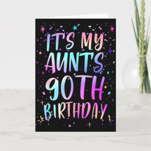 Het is de 90ste verjaardag van mijn tante Kleurrij Kaart